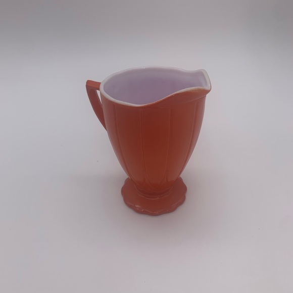 Vtg. Mid Century Hazel Atlas Newport Platonite 7oz Footed Creamer Jug USA - Picture 5 of 15